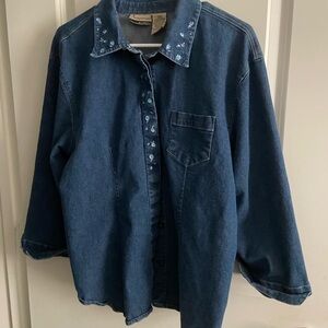 Embroidered Denim Jean Jacket